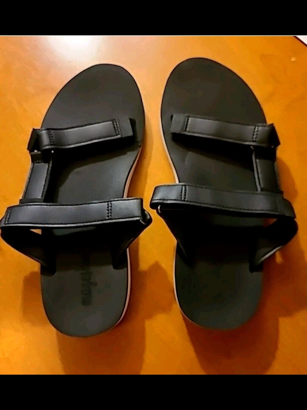 Mazeskins Black Women's Adjustable Strap Sandals Size 9 New